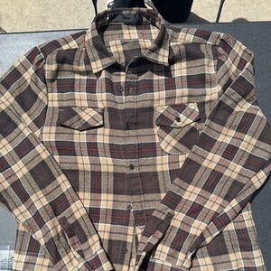 Vintage Flannel in Brown and Red